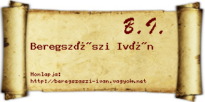 Beregszászi Iván névjegykártya