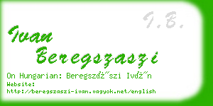 ivan beregszaszi business card